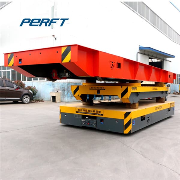 Heat Insulating Electric Flat Cart For Steel Rolls Warehouse